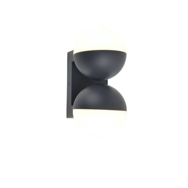 Lutec - Looma - 5138003118 - LED Dark Grey Opal 2 Light IP54 Outdoor Wall Washer Light
