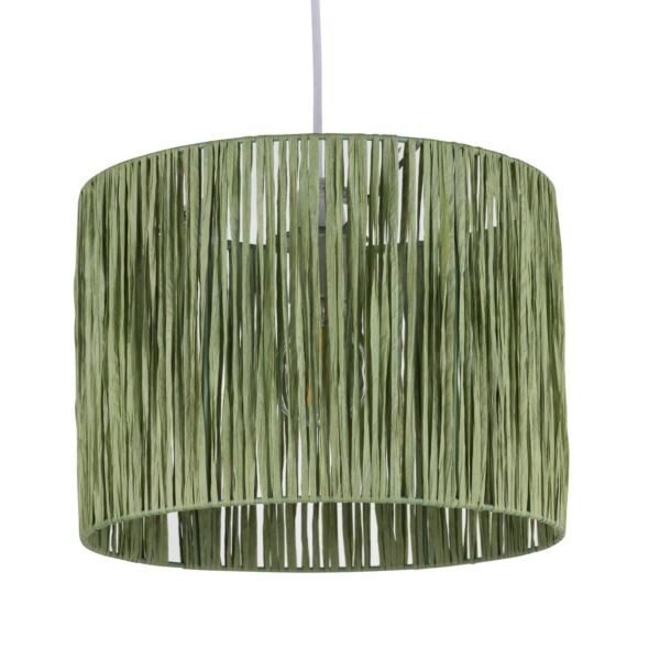 Raffia - Green 28cm Straw Pendant or Lamp Shade