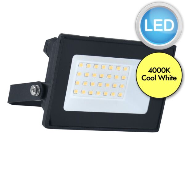 Lutec - Halo - 7801701012 - Black Clear Glass IP65 Outdoor Floodlight