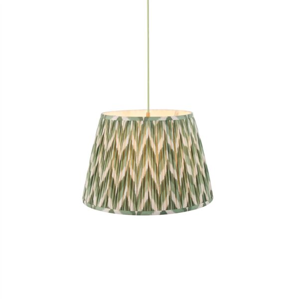 Endon Lighting - Eltham - 114257 - Aged Brass Green Ceiling Pendant Light