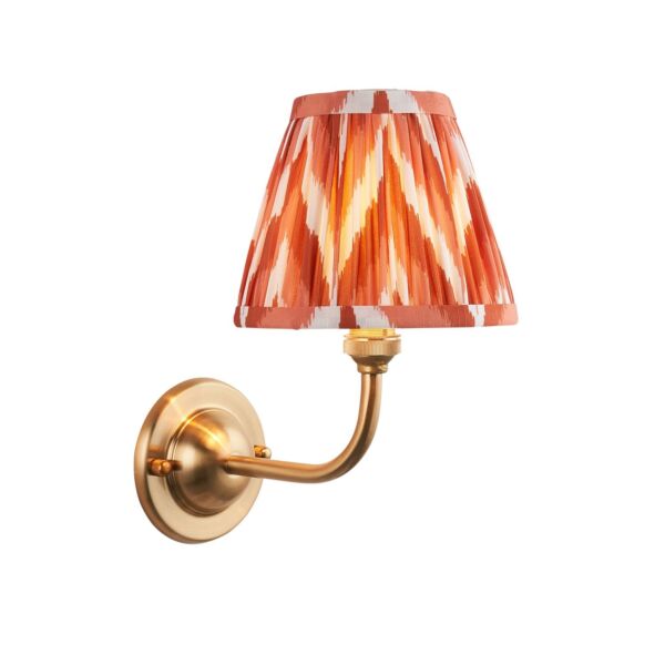 Endon Lighting - Dome Arc & Zigzag 16cm - 115596 - Aged Brass Orange Wall Light