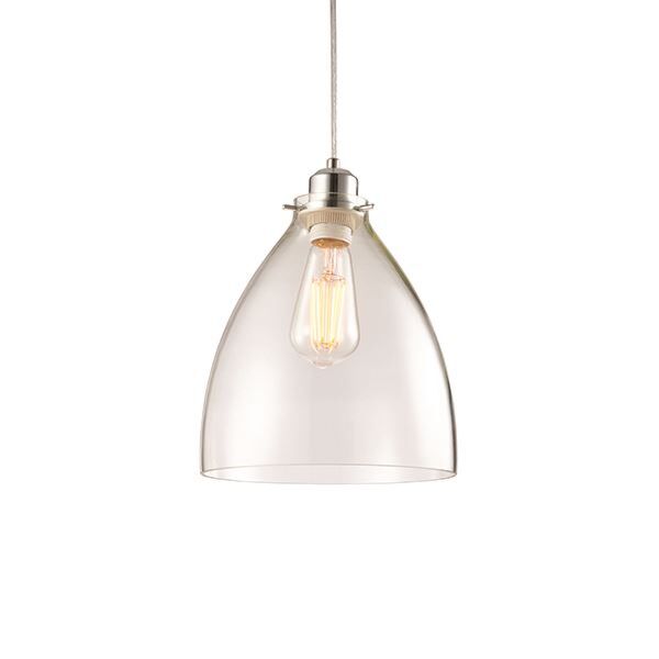 Endon Lighting - Elstow - 60874 - Chrome Clear Glass Easy Fit Pendant Shade