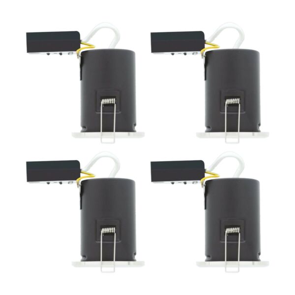 Set of 4 Fire Rated Chrome IP65 Bathroom Recessed Downlights