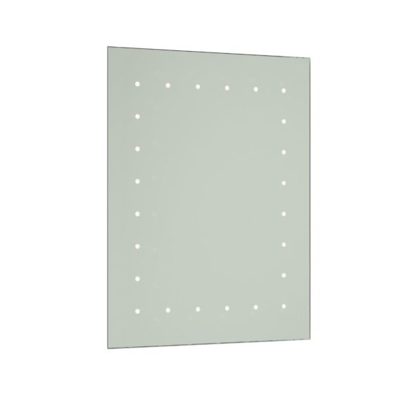 Battery Operated LED Illuminated Bathroom 60cm Dot Rectangular Mirror