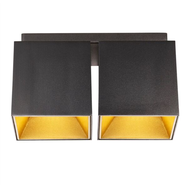 Nordlux - Ethan - 2110410103 - Black 2 Light Flush Ceiling Light