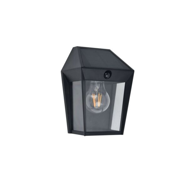 Lutec - Avony - 6916002330 - LED Dark Grey Clear IP44 Solar Outdoor Sensor Wall Light