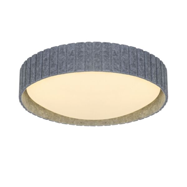 Nordlux - Corato - 2512456010 - Opal Grey Felt 3 Light Flush Ceiling Light