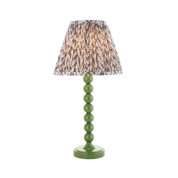 Endon Lighting - Higgledy & Leaf 25cm - 114697 - Green Grey Table Lamp With Shade