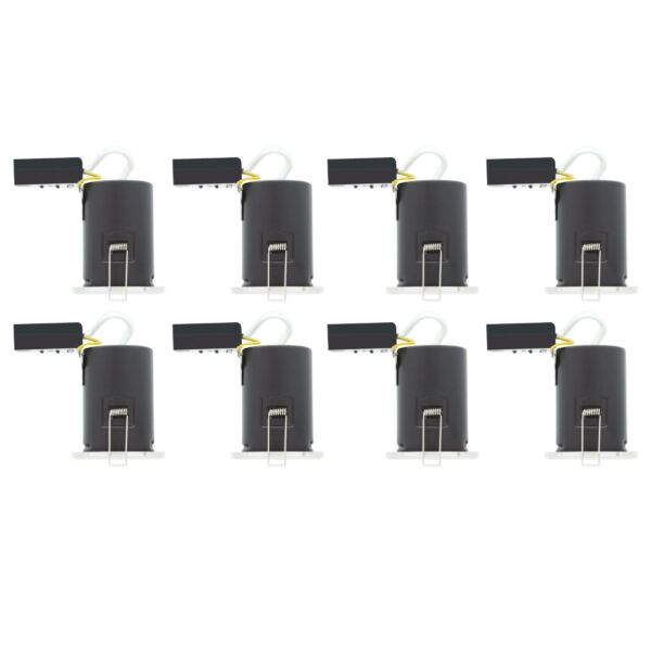 Set of 8 Fire Rated Chrome IP65 Bathroom Recessed Downlights