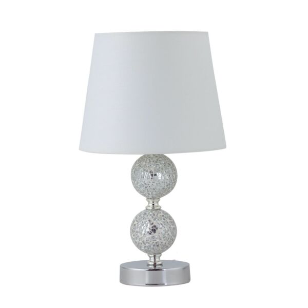 Mosaic Touch Lamp with White Shade