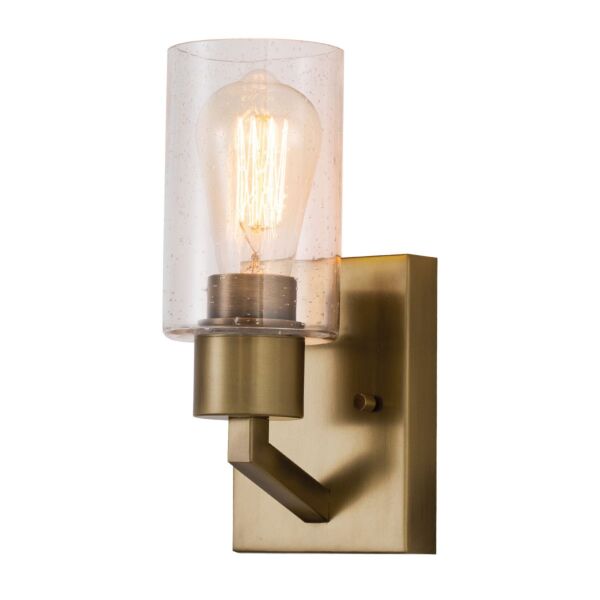 Kichler Lighting - Deryn - KL-DERYN1-NBR - Natural Brass Clear Seeded Glass Wall Light