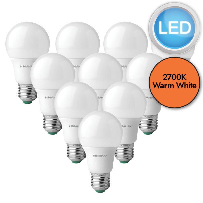 10 x 48W LED E27 Light Bulbs - Warm White
