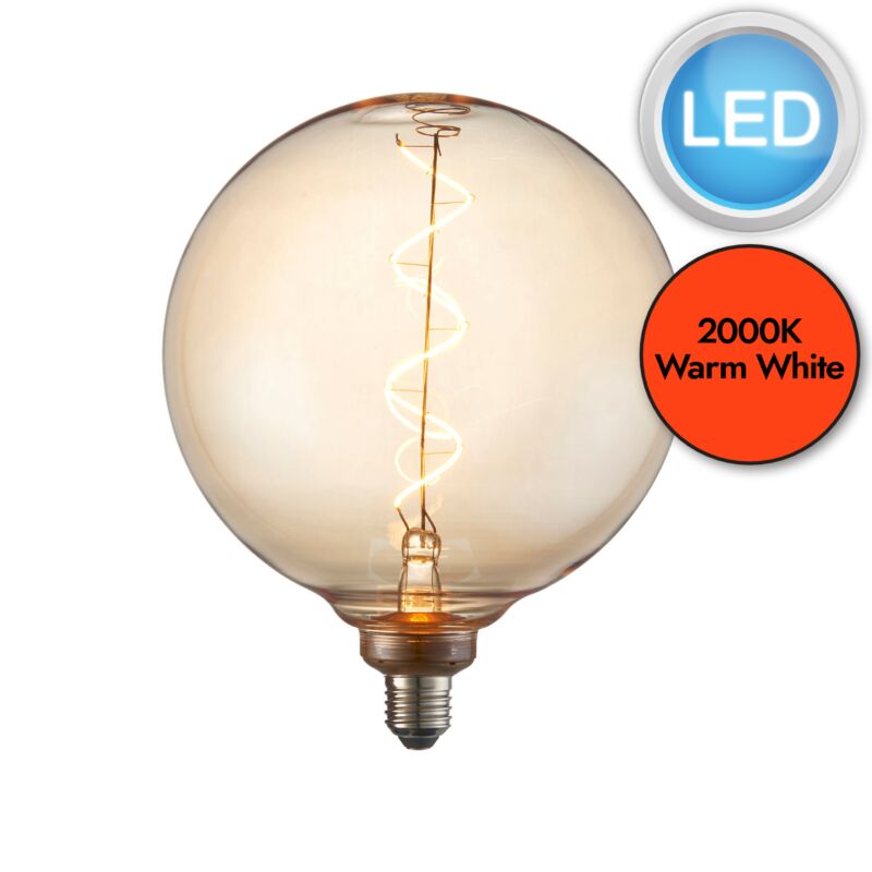 Es Led Lamp Endon - Spiral - 102620 - LED E27 ES - Filament Light Bulb - 200mm dia