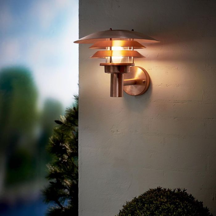 Nordlux Veno 10600625 Copper Clear Glass IP54 Outdoor Wall Light