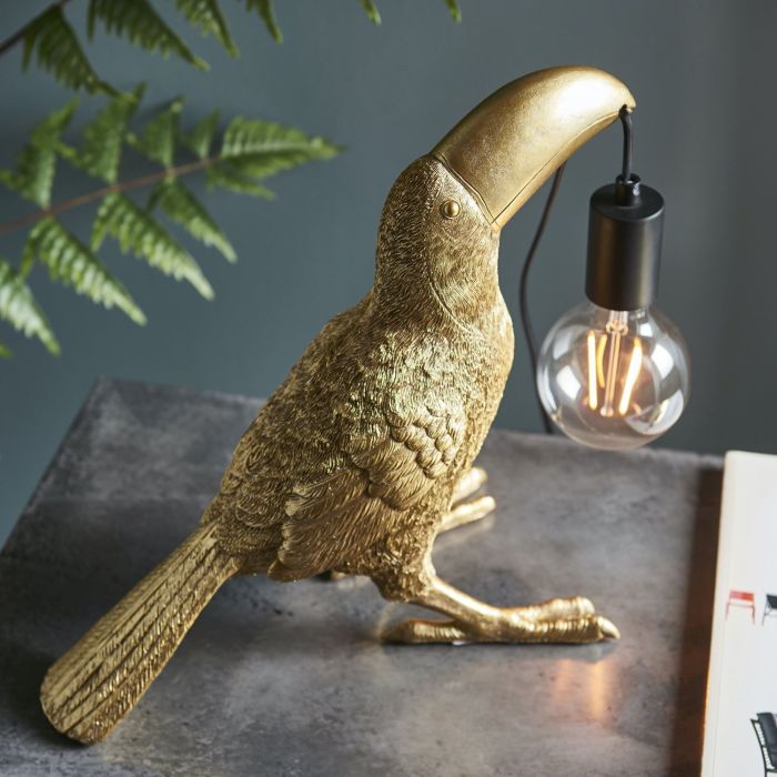Gold parrot lamp hotsell