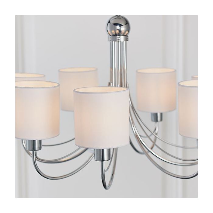 Endon Lighting - Phantom - PHANTOM-7CH - Chrome White 7 Light Chandelier