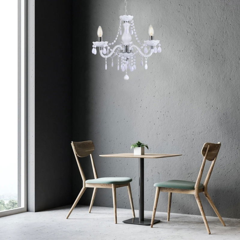 Opulent Lighting: White Chandeliers
